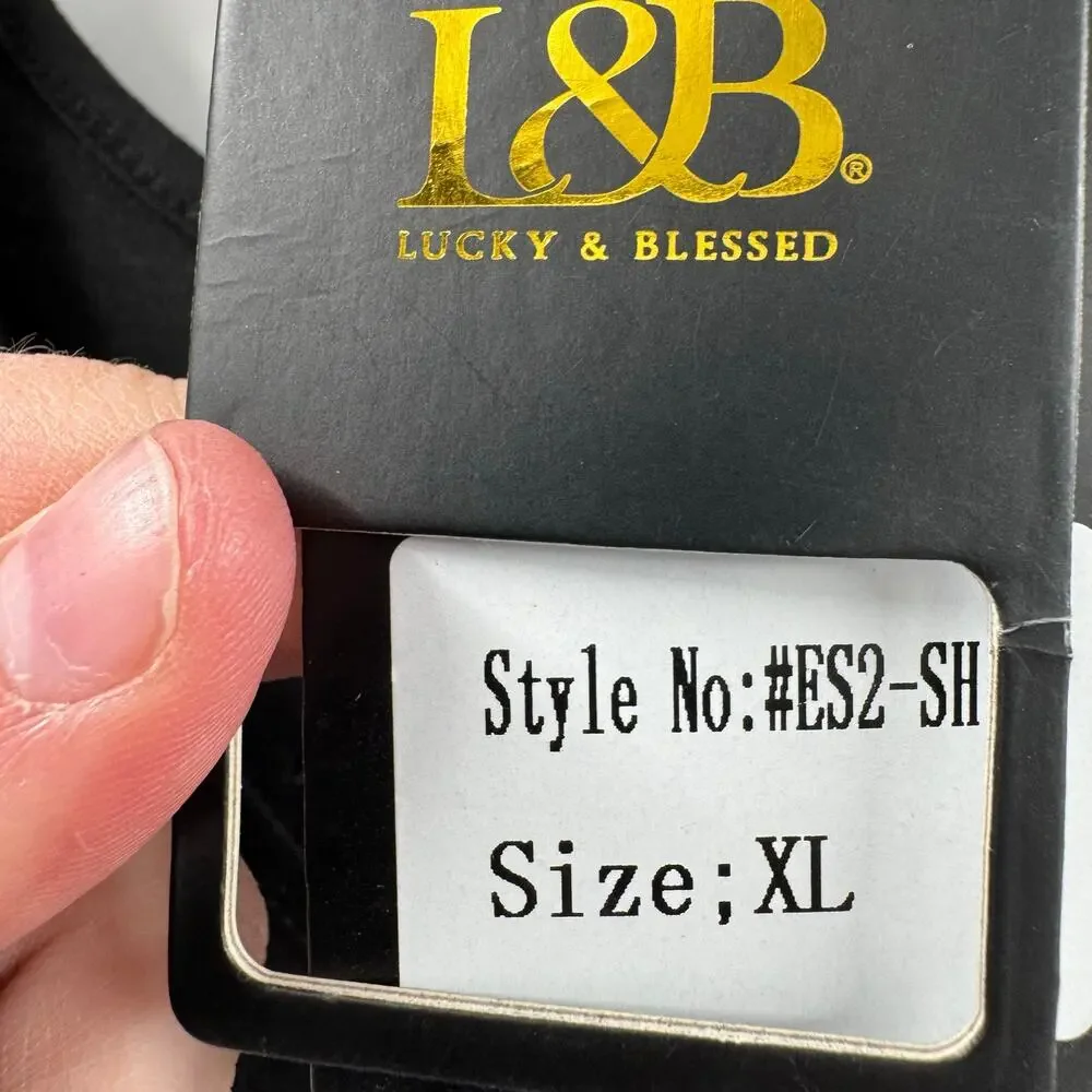 NWT Lucky & Blessed oversized black top - Picture 3 of 5